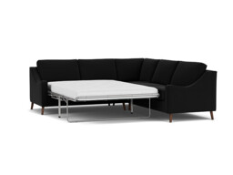 Weymouth 3 Seater Corner Sofa Bed black - thumbnail 1