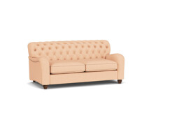 Pink Velvet 3 Seater Sofabed - Traditional Button Back Custom Sofa In Stain Resistant Velvet - Bakewell Range - thumbnail 1