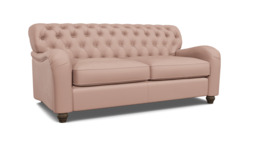 Pink Velvet 3 Seater Sofabed - Traditional Button Back Custom Sofa In Stain Resistant Velvet - Bakewell Range
