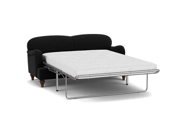Black Velvet 3.5 Seater Sofabed - Traditional Fold Out Custom Sofa Bed In Easy Clean Velvet - Lincoln Range - image 1