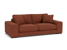 Red Velvet 4 Seater Sofa - Modern Scatter Back Custom Sofa In Easy Clean Velvet - Epping Range - thumbnail 1