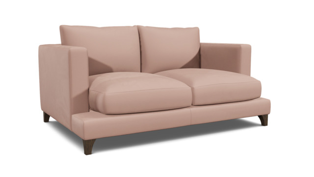 Pink Velvet 2 Seater Sofa - Modern Style Custom Sofa In Stain Resistant Velvet - Holland Range - image 1