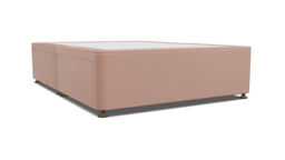 Pink Velvet Double Bed Divan - Modern Style Divan Base In Stain Resistant Velvet - Barnsley Range
