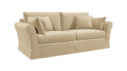 Cream Fabric 4 Seater Sofa - Traditional Large Custom Sofa Settee - Jude Range - thumbnail 1