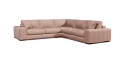Pink Velvet 4 Seater Corner Sofa - Modern Style Custom Sofa In Stain Resistant Velvet - Epping Range