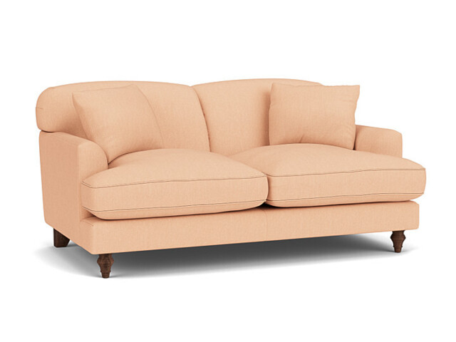 Pink Velvet 2 Seater Sofa - Traditional Style Custom Sofa In Stain Resistant Velvet - Galloway Range - image 1