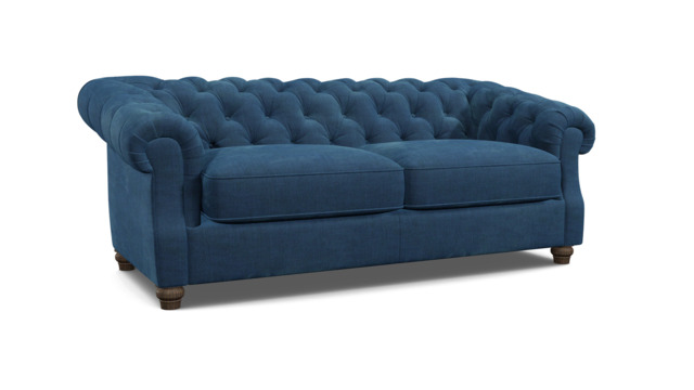 Blue Velvet 3.5 Seater Sofabed - Traditional Fold Out Custom Sofa Bed In Easy Clean Velvet - Wantage Range - image 1