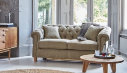 Blue Velvet 3.5 Seater Sofabed - Traditional Fold Out Custom Sofa Bed In Easy Clean Velvet - Wantage Range - thumbnail 8