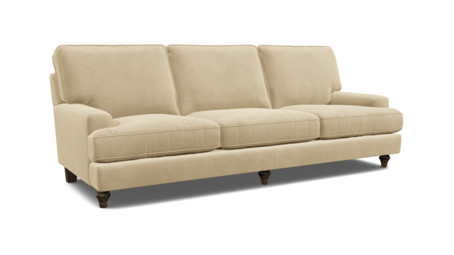 Cream Fabric 3 Seater Sofa - Modern Style Custom Sofa Settee - Whinfell Range - image 1