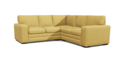 Yellow Velvet 2X2 Seater Corner Sofa - Modern Style Custom Sofa In Stain Resistant Velvet - Sloane Range