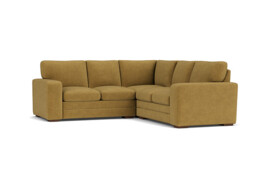 Yellow Velvet 2X2 Seater Corner Sofa - Modern Style Custom Sofa In Stain Resistant Velvet - Sloane Range - thumbnail 1