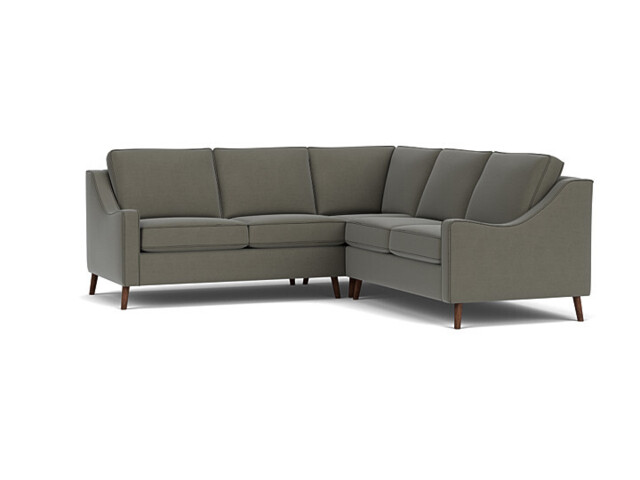 Grey 2 Seater Corner Sofa - Modern Style Fabric Luxury Premium Corner Sofa - Weymouth Range - image 1