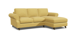Yellow 2 Seater Corner Sofa - Modern Style Fabric Luxury Premium Corner Sofa - Kendal Range
