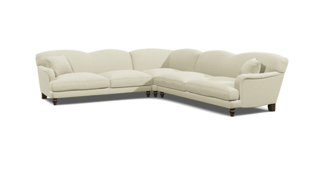 White 4 Seater Corner Sofa - Traditional Style Fabric Luxury Premium Corner Sofa - Evelyn Range - image 1
