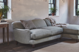 White 4 Seater Corner Sofa - Traditional Style Fabric Luxury Premium Corner Sofa - Evelyn Range - thumbnail 4