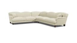 White 4 Seater Corner Sofa - Traditional Style Fabric Luxury Premium Corner Sofa - Evelyn Range - thumbnail 1