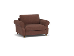Purple Velvet Loveseat Armchair Sofabed - Traditional Style Single Chair Bed In Easy Clean Velvet - Kendal Range