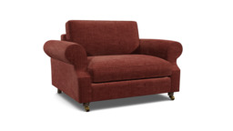 Purple Velvet Loveseat Armchair Sofabed - Traditional Style Single Chair Bed In Easy Clean Velvet - Kendal Range
