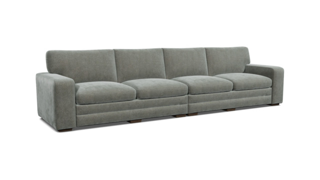 Grey Fabric 6 Seater Sofa - Modern Style Custom Sofa In Easy Clean Fabric - Sloane Range - image 1