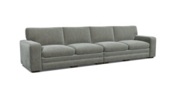 Grey Fabric 6 Seater Sofa - Modern Style Custom Sofa In Easy Clean Fabric - Sloane Range
