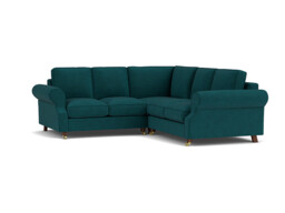 Teal 2 Seater Corner Sofa - Modern Style Fabric Luxury Premium Corner Sofa - Kendal Range