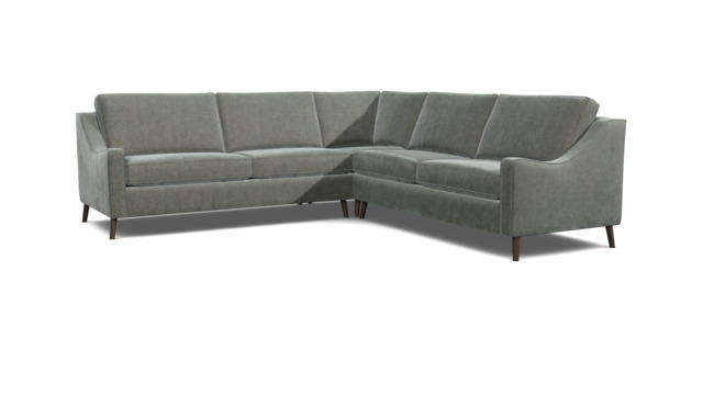 Grey 3.5 Seater Corner Sofa - Modern Style Fabric Luxury Premium Corner Sofa - Weymouth Range - image 1