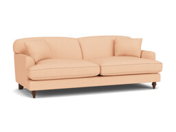 Pink Velvet 4 Seater Sofa - Traditional Large Custom Sofa In Stain Resistant Velvet - Galloway Range - thumbnail 1