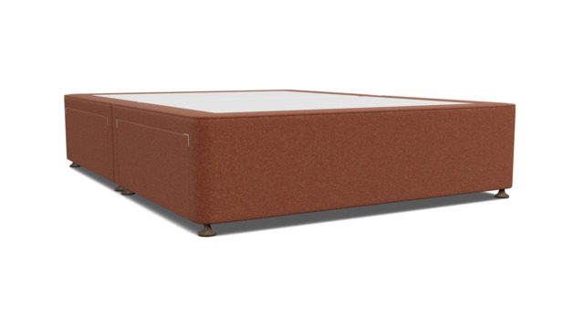 Red Velvet King Size Bed Divan - Modern Style Divan Base In Easy Clean Velvet - Barnsley Range - image 1