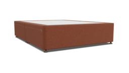 Red Velvet King Size Bed Divan - Modern Style Divan Base In Easy Clean Velvet - Barnsley Range - thumbnail 1