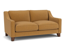 Orange Velvet 2 Seater Sofa - Modern Style Custom Sofa In Stain Resistant Velvet - Banbury Range - thumbnail 1