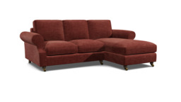 Purple 2 Seater Corner Sofa - Modern Style Fabric Luxury Premium Corner Sofa - Kendal Range