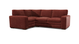 Purple Velvet 1X2.5 Seater Corner Sofabed - Modern Pull Out Custom Sofa Bed In Easy Clean Velvet - Sloane Range