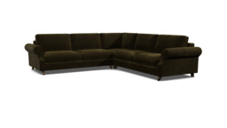 Green 3.5 Seater Corner Sofa - Modern Style Fabric Luxury Premium Corner Sofa - Kendal Range - thumbnail 1
