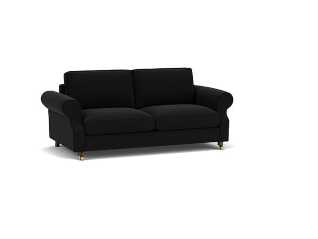 Black Velvet 4 Seater Sofabed - Traditional Fold Out Custom Sofa Bed In Easy Clean Velvet - Kendal Range - image 1