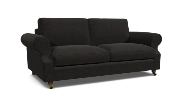 Black Velvet 4 Seater Sofabed - Traditional Fold Out Custom Sofa Bed In Easy Clean Velvet - Kendal Range - image 1