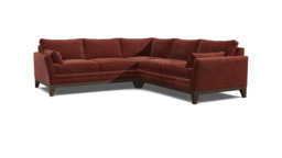 Purple 3 Seater Corner Sofa - Modern Style Fabric Luxury Premium Corner Sofa - Exmouth Range - thumbnail 1