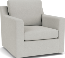 White Chenille Armchair - Modern Accent Custom Arm Chair In Stain Resistant Chenille - Fulham Range - thumbnail 2