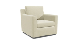 White Chenille Armchair - Modern Accent Custom Arm Chair In Stain Resistant Chenille - Fulham Range