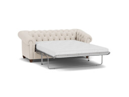 Cream Fabric 3.5 Seater Sofabed - Traditional Fold Out Custom Sofa Bed - Wantage Range