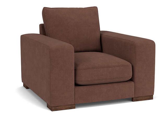 Purple Velvet Armchair - Modern Accent Custom Arm Chair In Easy Clean Velvet - Ashdown Range - image 1
