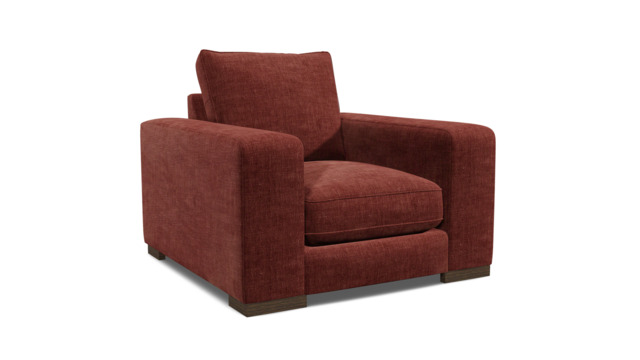 Purple Velvet Armchair - Modern Accent Custom Arm Chair In Easy Clean Velvet - Ashdown Range - image 1