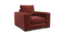 Purple Velvet Armchair - Modern Accent Custom Arm Chair In Easy Clean Velvet - Ashdown Range - thumbnail 1