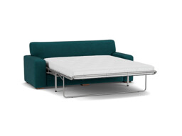 Teal Velvet 3.5 Seater Sofabed - Modern Fold Out Custom Sofa Bed In Stain Resistant Velvet - Sloane Range