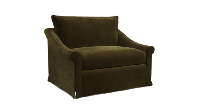 Hayling Loose Cover Loveseat Sofa green - image 1