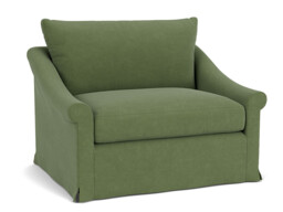 Hayling Loose Cover Loveseat Sofa green