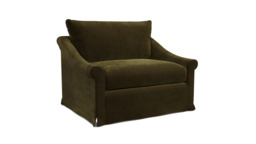Hayling Loose Cover Loveseat Sofa green - thumbnail 1