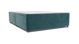 Teal Velvet Double Bed Divan - Modern Style Divan Base In Stain Resistant Velvet - Barnsley Range