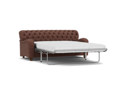 Purple Velvet 3.5 Seater Sofabed - Traditional Fold Out Custom Sofa Bed In Easy Clean Velvet - Bakewell Range
