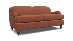Red Velvet 3.5 Seater Sofa - Traditional Style Custom Sofa In Easy Clean Velvet - Lincoln Range - thumbnail 1