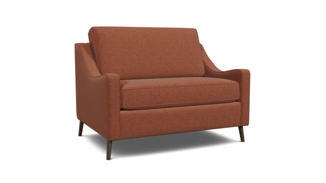 Red Velvet Loveseat Armchair Sofabed - Modern Pull Out Chair Bed In Easy Clean Velvet - Weymouth Range - image 1